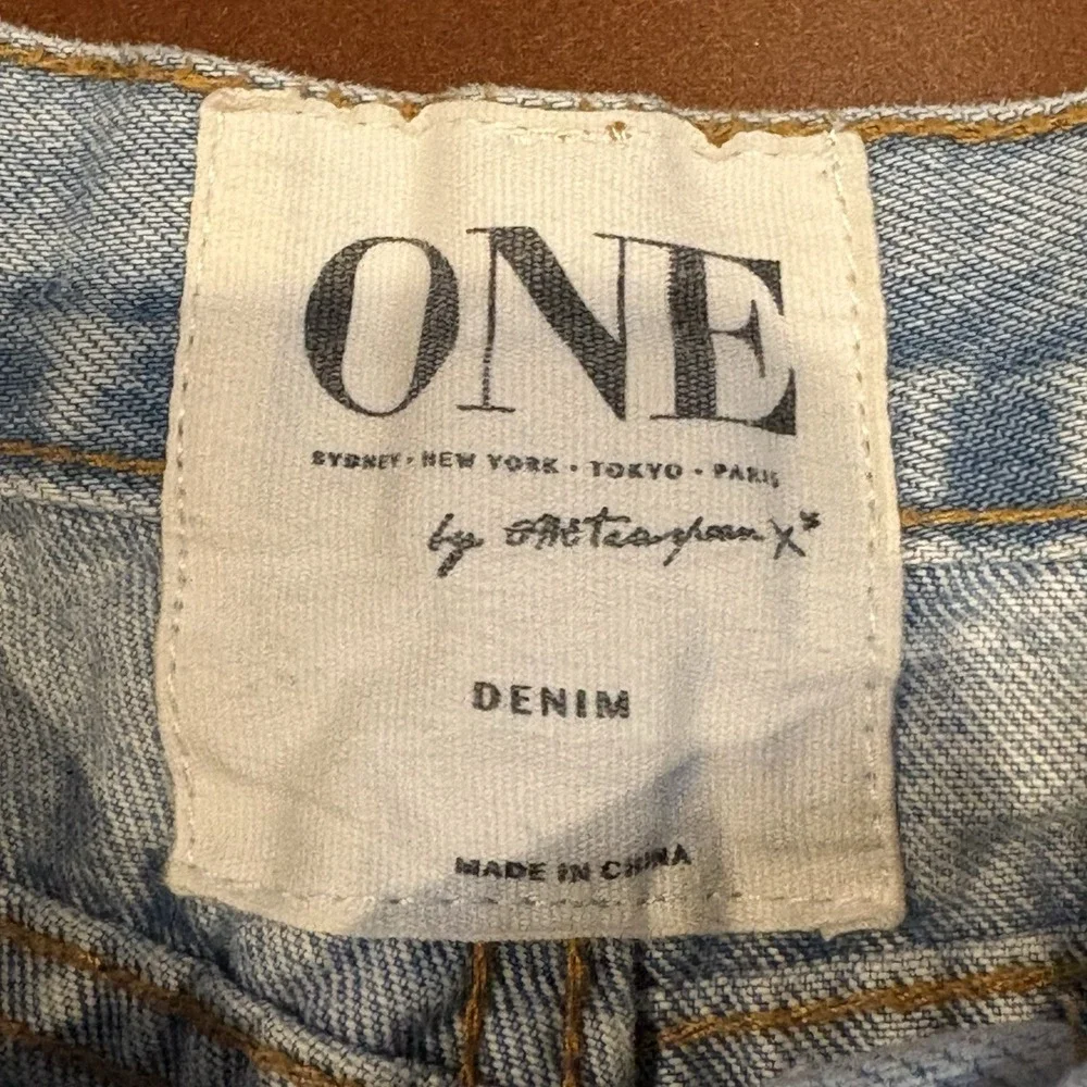 ONE By One Teaspoon Awesome Baggies Jeans Sz 27 Tapered Distressed Medium Rise